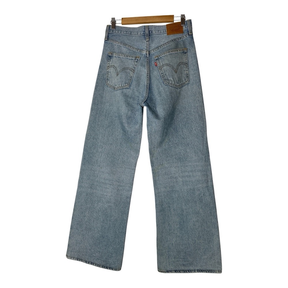 Levis Ribcage Wide Leg Jeans Womens Size 28 Blue High Waist Classic 30 X 29